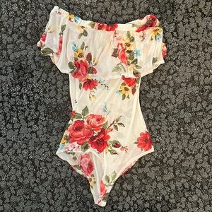 Off the shoulder body suit